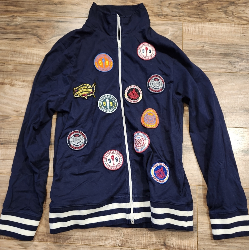 Vintage Nautica olympic torch patch work jacket polo Ralph Lauren snow beach RRL